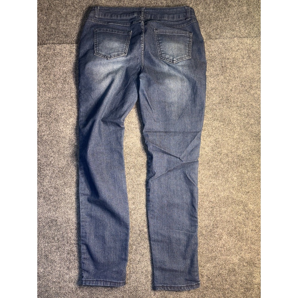 Artisan NY Skinny Jeans Women 8 Blue Denim Stretch Comfort Whiskered Medium Wash